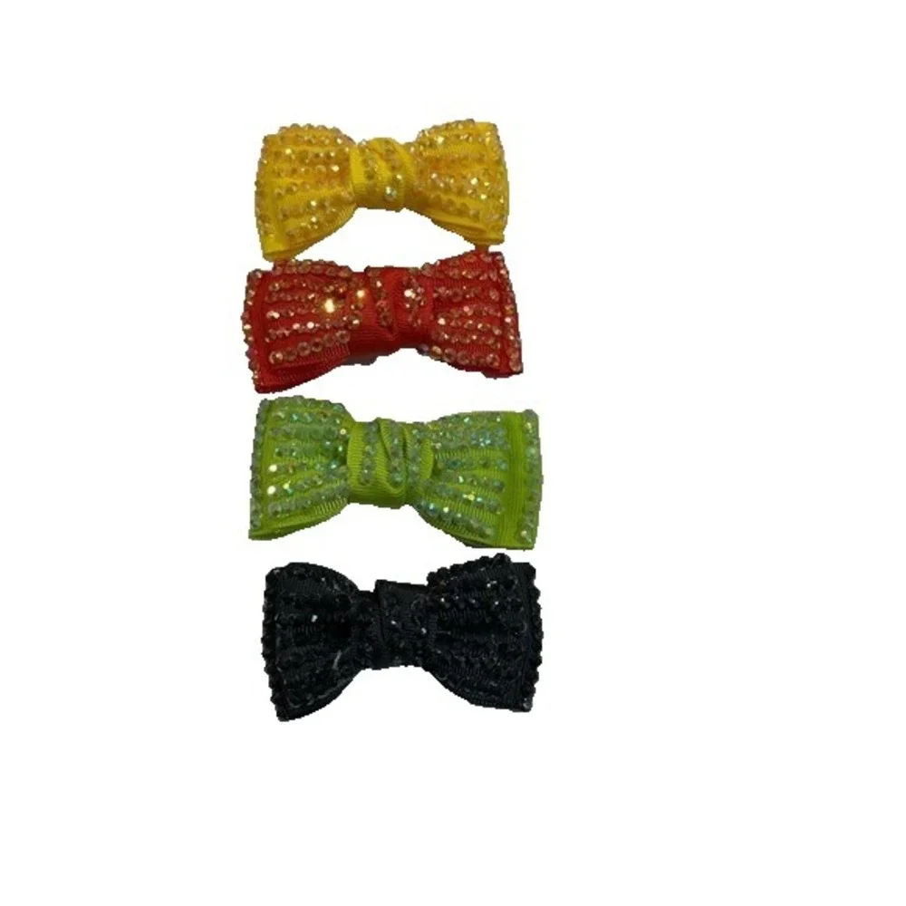 NEW‎ Hair Accessories set of 4 girls hair bow clips colorful